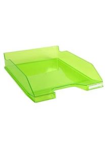 Exacompta Vaschetta portacorrispondenza Combo Midi 113297D, in PS, (PxlxAlt) 34,6 x 25,5x 6,5 cm, capacità 500 fogli, Verde mela. Conf. da 6 pz.