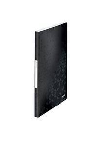 Leitz Portalistino Fogli Fissi WOW A4 PP 40 Buste, Confezione da 10, Nero