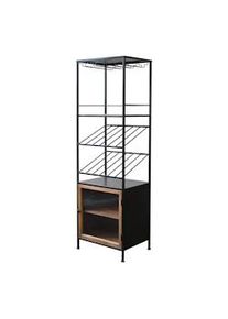 Bob Gardens Scaffale per bottiglie e calici in Acciaio cm 39x50x165 - WINE Antracite
