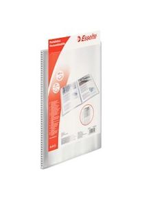 ESSELTE Portalistino con Copertina Personalizzabile, PPL 20 buste, Trasparente, Confezione da 15, 395472040