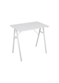Rebecca Mobili Scrivania Tavolo per PC da Ufficio in MDF Acciaio Bianco Stile Moderna Gaming