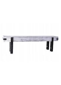 CHYRKA Panca in legno LBRW (28x140 cm A= 45 cm, colore Bianco) BRODY