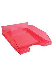 Exacompta Vaschetta portacorrispondenza Ecotray 12354D, in PS, (PxlxAlt) 34,5 x 25,5x 6,5 cm, capacità 500 fogli, Lampone. Conf. da 10 pz.