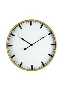 Rebecca Mobili Orologio A Muro Orologi Bianco Dorato Mdf Metallo Vetro 40x40x6
