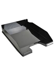 Exacompta Vaschetta portacorrispondenza Combo Midi 113214D, in PS, (PxlxAlt) 34,6 x 25,5x 6,5 cm, capacità 500 fogli, Nero lucido. Conf. da 6 pz.