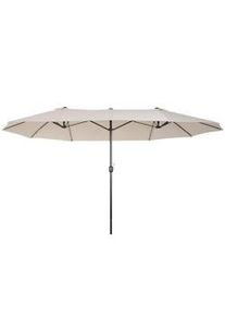 Giordanoshop Ombrellone da Giardino Doppio Tetto 4,6x2,7m Beige