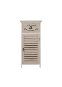 Rebecca Mobili Armadietto Mobile 1 Cassetto 1 Anta Legno Bianco Shabby 75x32x27