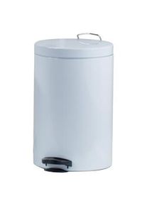 Cestino a pedale 20 L Acciaio Inox laccato Bianco 650