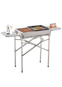 Outsunny Barbecue a Carbone o Carbonella in Acciaio Inox con Griglia