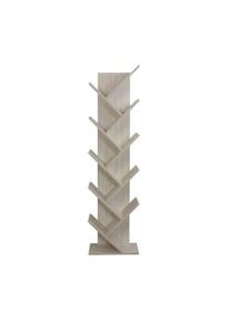 Rebecca Mobili Libreria Scaffale Mdf Abete Sbiancato 10 Ripiani Sala 160x44,5x22