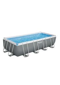 Bestway Piscina Power Steel GS, acciaio / PVC, 5.49 x 2.74 x 1.22 m, pompa con filtro, grigio, rettangolare, 14812 L