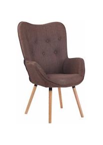 CLP Poltrona lounge Ashford in tessuto marrone