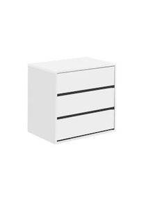 Dmora Cassettieraport, Settimanale a 3 cassetti, Mobile Comò basso per interno armadio, Settimanale moderno, 60x44h57 cm, Bianco