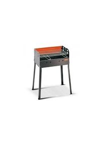 Barbecue Ledro con carrello antracite nero
