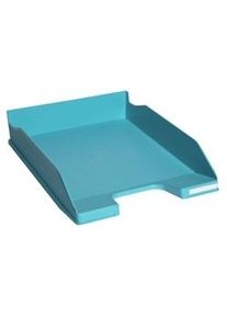 Exacompta Vaschetta portacorrispondenza Combo Midi 11367D, in PS, (PxlxAlt) 34,6 x 25,5x 6,5 cm, capacità 500 fogli, Turchese. Conf. da 6 pz.