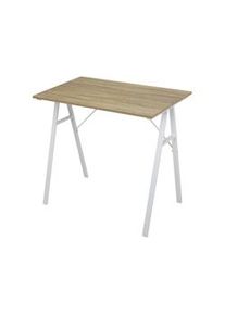 Rebecca Mobili Tavolo Porta PC Scrivania per Ufficio in MDF Acciaio Beige da Gaming Moderna