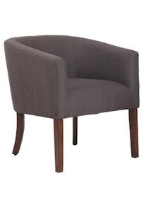 CLP Poltrona da lounge Nemea in tessuto grigio scuro