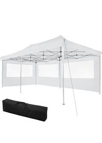 TecTake Carpa Viola 3x6 m con 2 paneles laterales - blanco - 403158