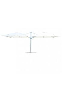 Giordanoshop Ombrellone da Giardino Doppio Archimede 3x3 m in Alluminio Bianco Telo Bianco