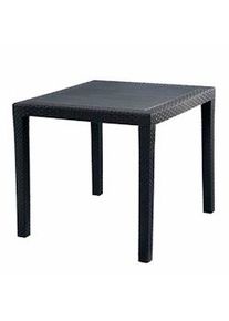 ProGarden Mesa de resina King Antracite Rattan 80x80 cm.
