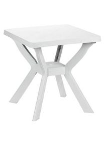 Mesa de resina quadrada branca 70x70x72 (H) cm.