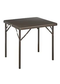 Mesa Dobrável Quadrada Castanho 78x78x72 cm.