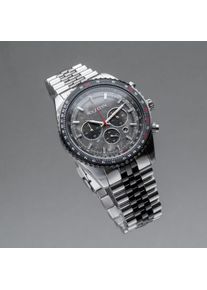 Holzkern; Wood Watch Openhorizon (Grey marble/Silver), Men, Natural wood