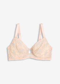 Soutien-gorge minimiseur à armatures et dentelle Lurex bicolore - rose - taille 100C - bonprix