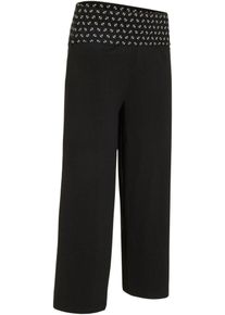 Jupe-culotte avec taille confortable mi-mollet - noir - taille 50/52 (XL) avec coton - bonprix