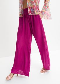 Pantalon large et fluide - violet - taille 42 - bonprix