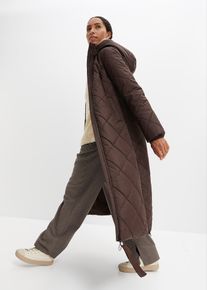 Manteau matelassé et rembourré à capuche - marron - taille 40 - bonprix