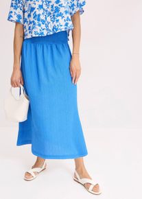 Jupe en jersey à ceinture large - bleu - taille 46/48 (L) - bonprix