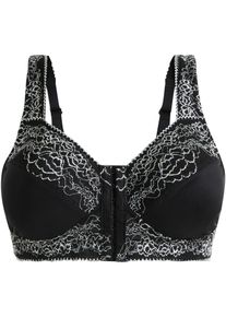 Soutien-gorge grand maintien sans armatures fermé devant - noir - taille 120C - bonprix