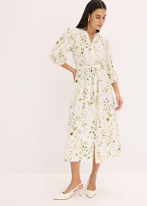 Robe-chemise imprimée - blanc - taille 56 - bonprix