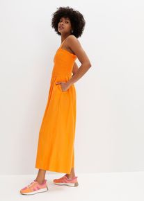 Combi pantalon &agrave; jambes larges - orange - taille 54 - Viscose - bonprix