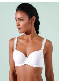 Viania Damen T-Shirt-BH mit Bügel in weiß ,Größe 100D, Witt, 65% Polyamid, 28% Polyester, 7% Elasthan