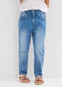 bonprix Vaqueros elásticos con talle medio y corte tapered, azul, 122