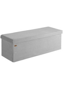 Casaria Banco cuerda gris 114x38x38cm MDF plegable