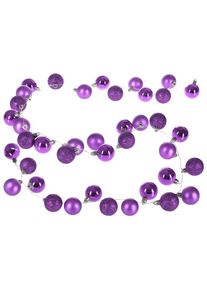Casaria Kerstverlichting kerstballen LED Paars 2m Ballen