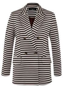 Fadenmeister Berlin - Blazer met streepdessin, bruin, Maat 36, viscose