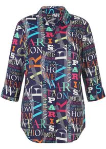 Emilia Lay - Long-Bluse mit 3/4-Arm, multicolor, Gr. 56, Viskose