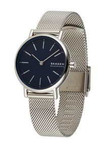 Skagen Dames Analoog horloge 'Signatur' donkerblauw / zilver One Size