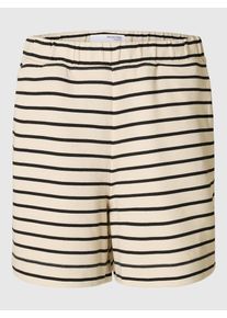 Selected Femme Dames Broek beige / zwart 36
