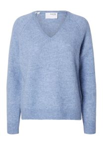 Selected Femme Dames Trui 'SLFLulu' blauw denim XS