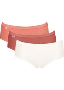 Sloggi Dames Slip ' Basic+ Midi ' gemengde kleuren S