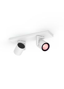 PHILIPS Hue White & Color Ambiance Argenta Bluetooth 2-lichts Spotbalk - Wit