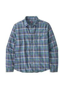 Patagonia Lighweight Fjord Flannel Shirt nature walk smolder blue Heren L