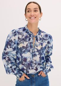 Camicetta in chiffon fantasia - Blu - Taglia 48 - bonprix