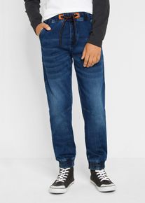 Jeans in denim felpato con elastico in vita regular fit, Blu, Taglia 134, bonprix
