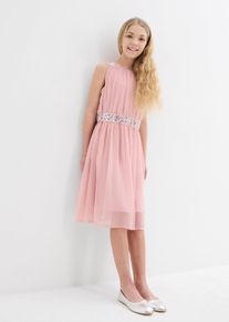 Abito in chiffon con paillettes, rosa, Taglia 176, bonprix